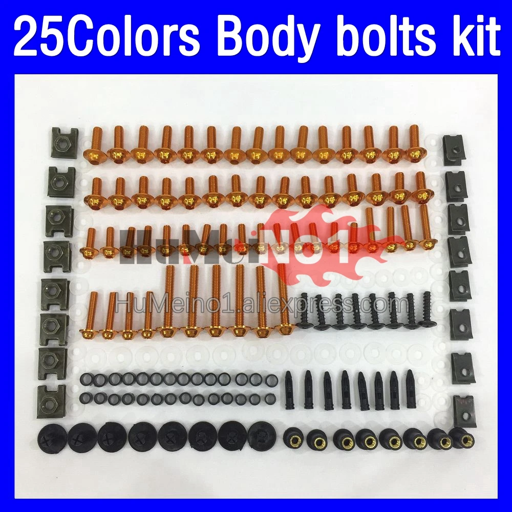 268ps Fairing bolts full screw kit For YAMAHA FJR 1300 FJR1300 07 08 09 10 11 12 2007 2008 2009 2010 2012 Body bolt screws Nuts