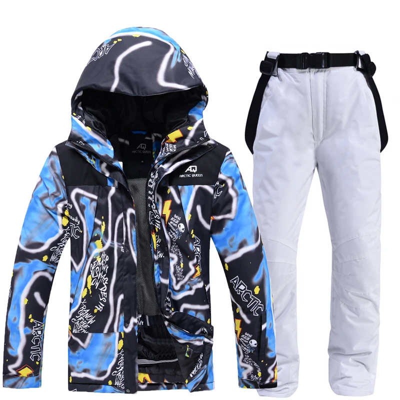 Conjuntos de neve para homens, Jaqueta de esqui e calças, Terno esportivo snowboard, Roupas de snowboard, Terno masculino