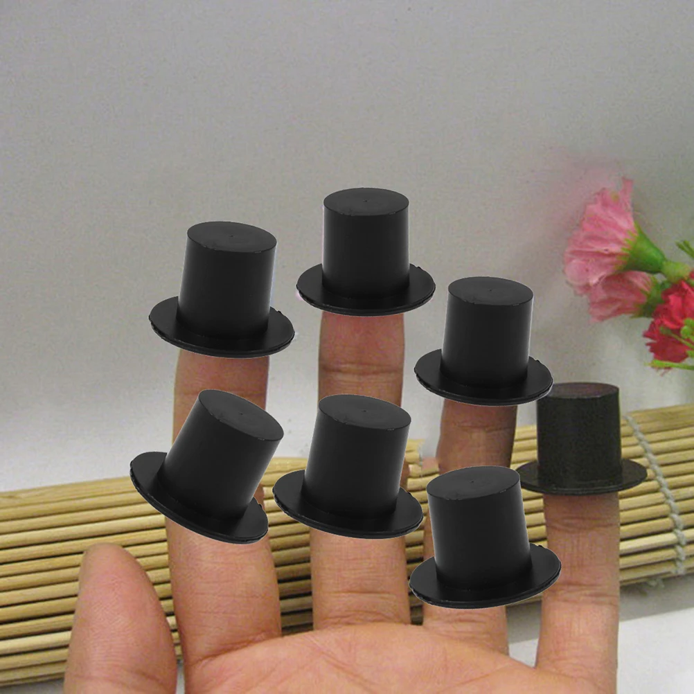 

100 Pcs Mini Clown Hat Decoration Small Hats for Crafts Decorating Supplies Funny Christmas Plastic Miniature Top Cap