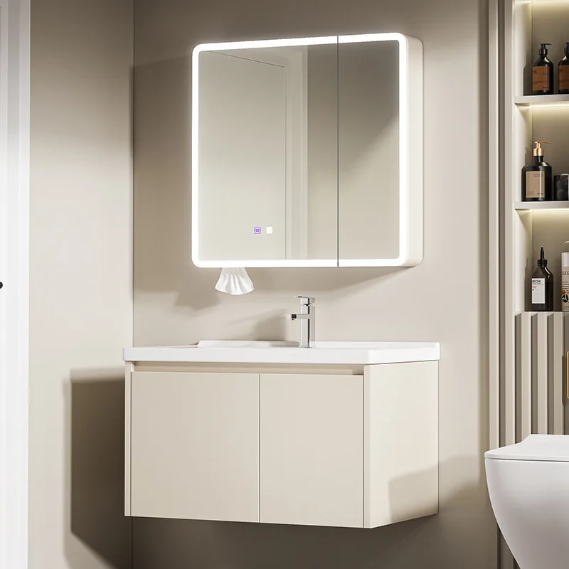 Gabinetes De baño De estilo crema, gabinetes De baño avanzados De lujo De cerámica para el hogar, muebles para el hogar De Hotel, Gabinete De Baño Lsysg