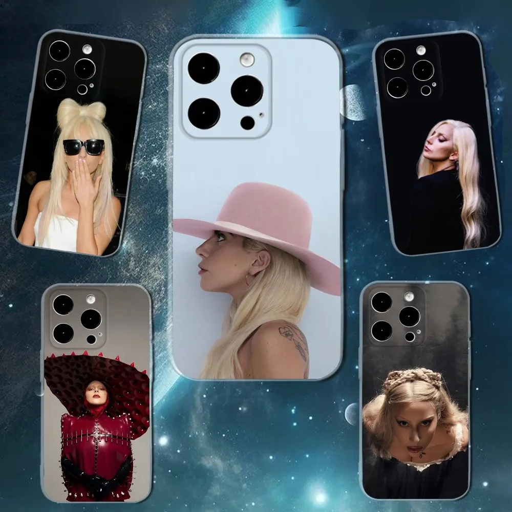 

Singer L-Lady Gaga Mayhem Phone Case For iPhone 16,15,14,13,12,11 Plus,Pro,Max,XR,XS,X,7,8 SE,Mini Transparent Silicone Soft