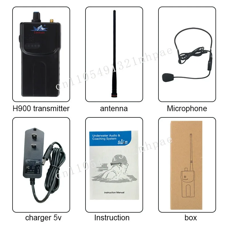 H900 FM Coach اتصال داخلي لاسلكي في الوقت الحقيقي مدرب السباحة تحت الماء اتصالات الرياضات المائية