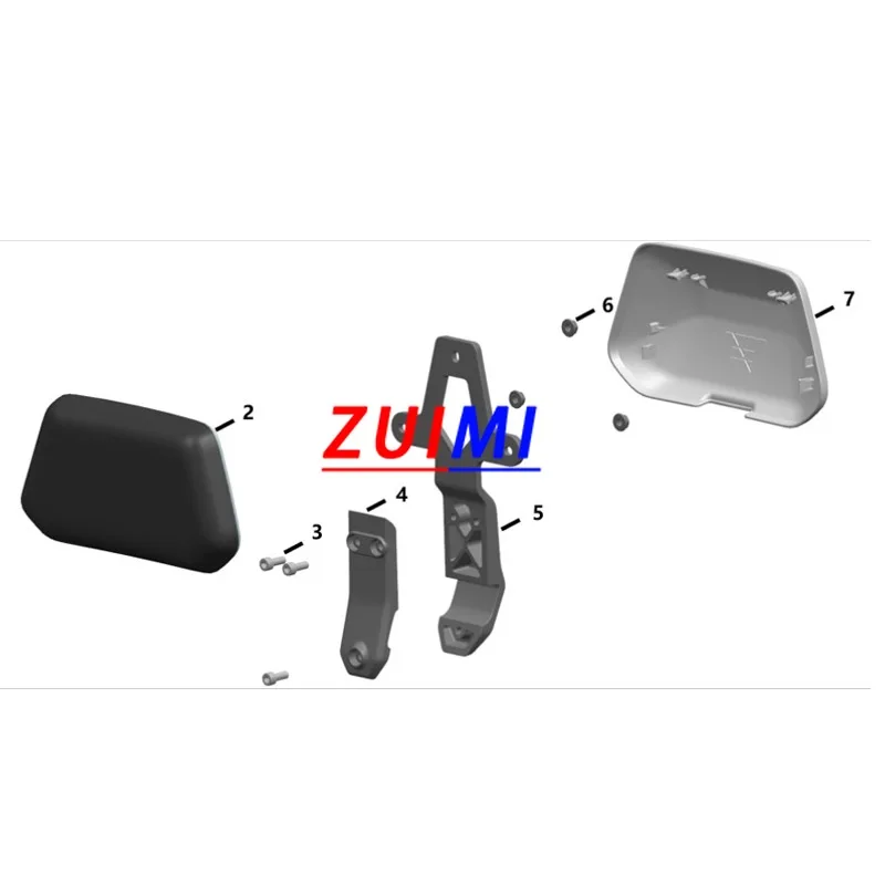 Suitable for ZEEHO electric motorcycle official modification parts AE4 rear backrest kit assembly AE5 long tail backrest