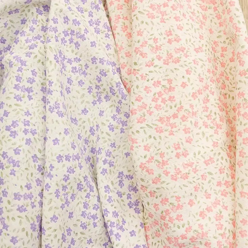 

Vintage Floral Print Fabric Use For Sewing Women's Clothing, Children's Skirt Clothing DIY Fabrics
