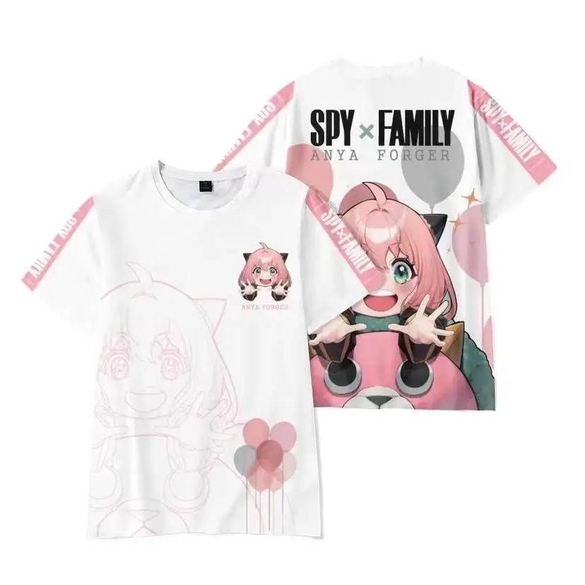 Spy X Family 3D Print T-Shirts Anime Kawaii Girl Anya Forger Boys Girls Fashion Oversize T-Shirt Harajuku Kids Tees Tops Clothes