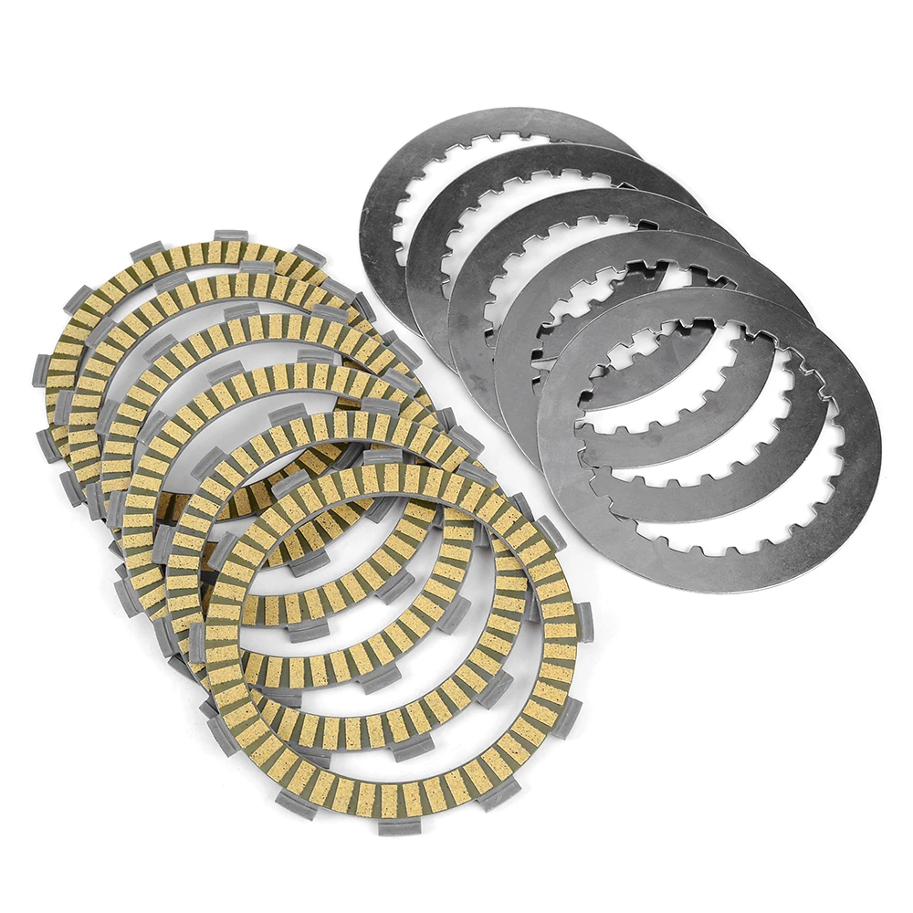 Clutch Friction Plate Discs for Honda XR250R 1986-2004 XR250L 1991-1996 XR250 Y/3 (MD30) 2000-2003 3/5 (MD30) Motard 2003-2005