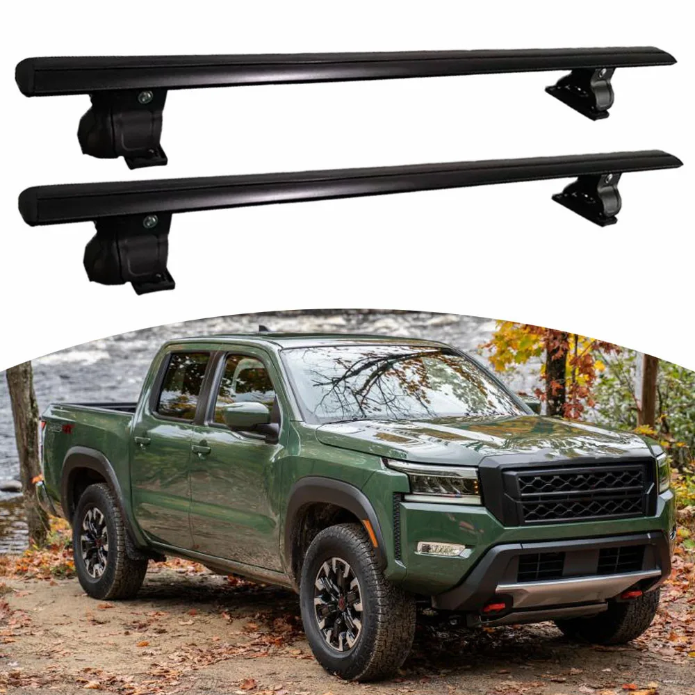 

2PCS Cross Bar Black Fits For Nissan Frontier 2022-202 Bare Roof Luggage Cargo with Anti-Theft Locks No Roof Rack Rails Lockable