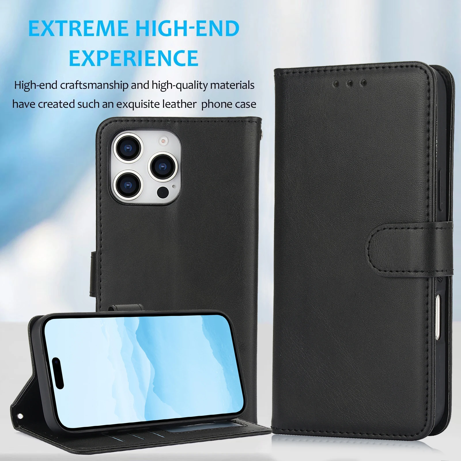 

Magnetic Flip Stand Leather Cover for iPhone 16 15 14 13 12 11 Pro Max XR XS X 7 8 Plus SE Promax Wallet Card Slot Phone Case