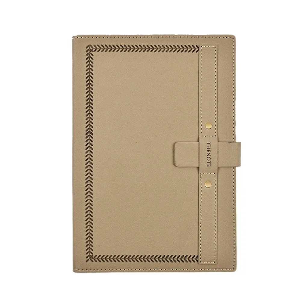 

288 Pages A5 Notepad Frosted Texture PU Leather Cover Students Notebook Thickened Paper Dirt-resistant Business Office Notebook