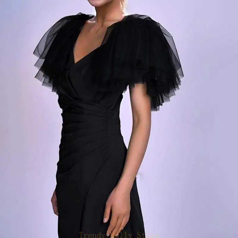 

N5KB Bride Tulle Epaulet Halloween Angel Costume Shoulder Board Shoulder Jewelry