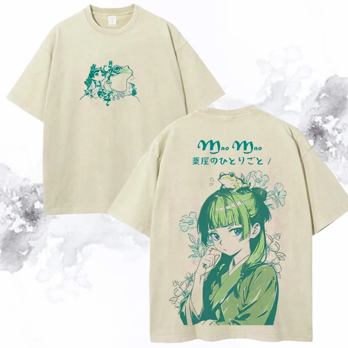 The Apothecary Diaries Anime T-shirt For Men's Clothing Summer Casual Cotton Tee Shirt Gothic Vintage Washed Oversized Tshirts