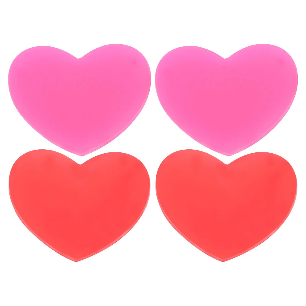 4 Pcs Tennis Racket Absorber Heart Dampener Tiny Shocks Miniature Love Vibration for Sports Cute