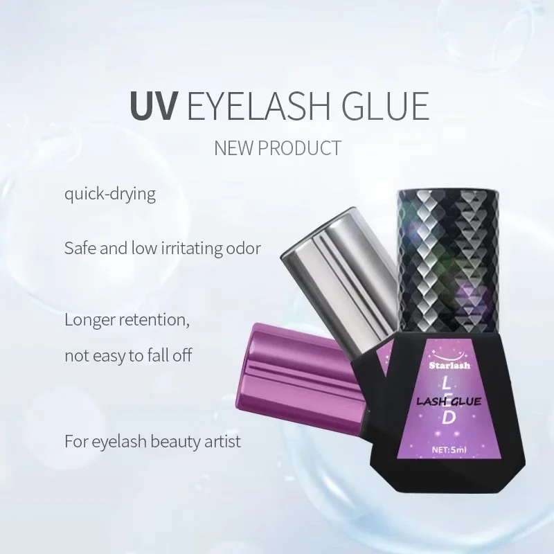 Best Seller Starlash UV - 005 LED Lash Extension Glue | 1s/2s Fast Cure | 7 - 10 Weeks Hold | Waterproof & Sensitive - Safe