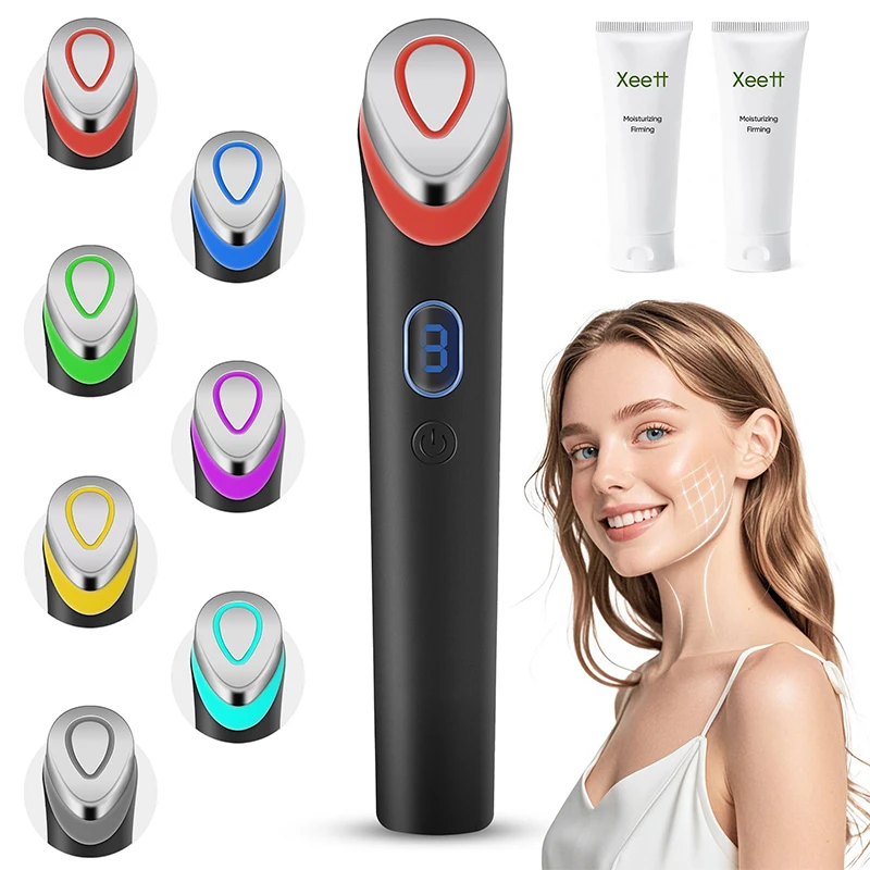 7 Colors Age-R Booster Pro Set with Gel Beauty Machine for Anti-Aging, Wrinkles Skin Rejuvenation, Lifting Tighten Home Use