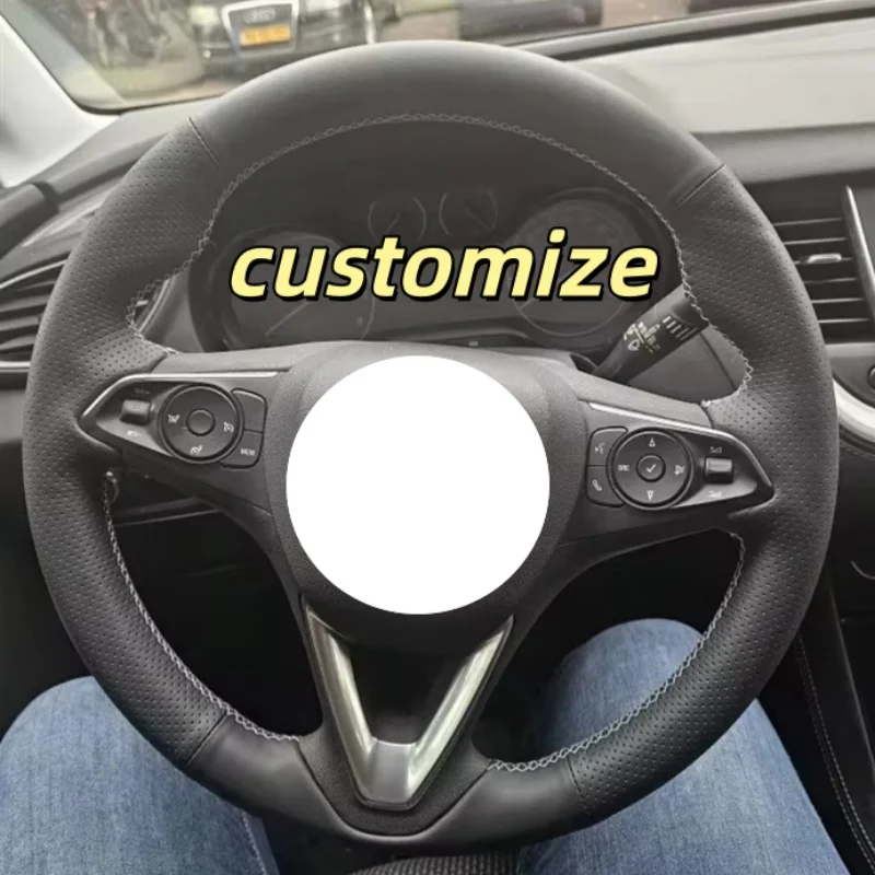 Customize DIY Artificial Leather Corsa (E) CrosslandX GrandlandX Insignia  Accessories Steering Wheel Cover For Opel Astra (K）