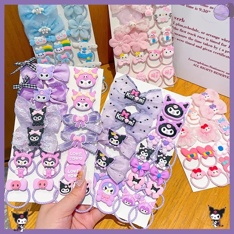 

18PCS Kawaii Kuromi Hairpin Set Hair Accessories Anime Cartoon Headband for Girls Gifts for Kids