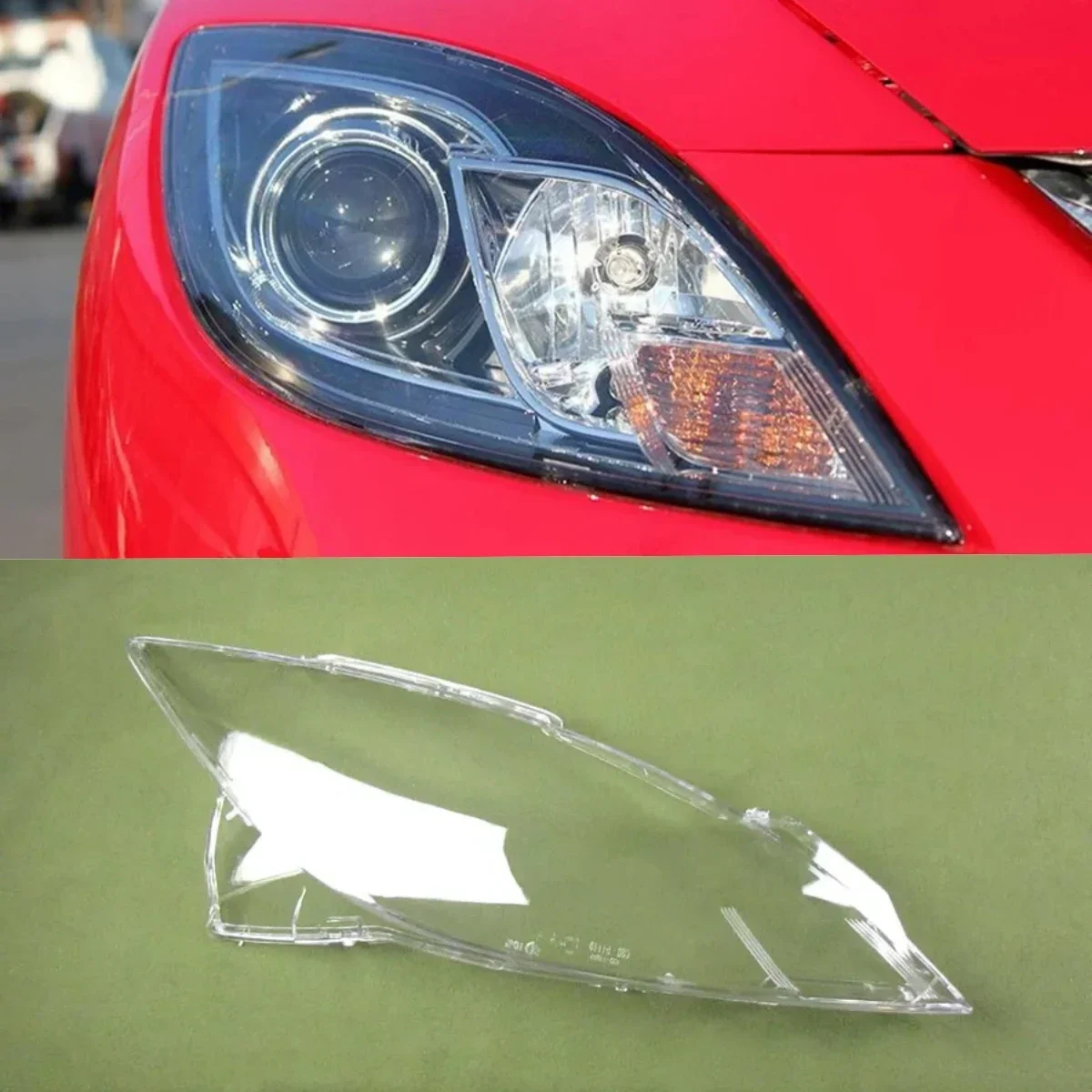 

For Mazda 6 M6 Sedan 4Dr Headlamps Transparent Mask Lampshade Lamp Shell Masks Headlight Cover Lens Plexiglass 2009 2010 - 2015