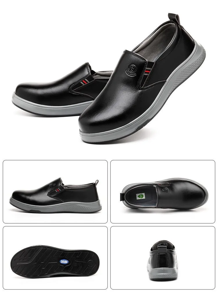 Lightweight and comfortable PU sole, anti-static and breathable white work shoes, anti smashing and anti piercing safety shoes