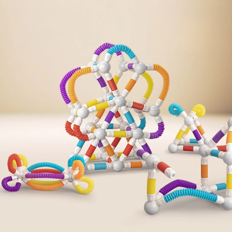 Elastyczne magnetyczne klocki konstrukcyjne dla dzieci, zestaw magnetyczny do tworzenia, magnesy, konstruktor, zabawki do składania dla dziewczynek i chłopców.