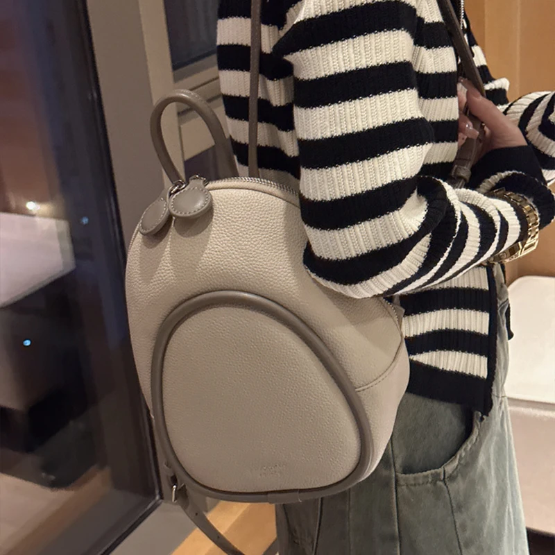 

New Korean Style Minimalist Backpack Women Versatile Small Bag Niche Fashion Lightweight Travel Daypack School College Work