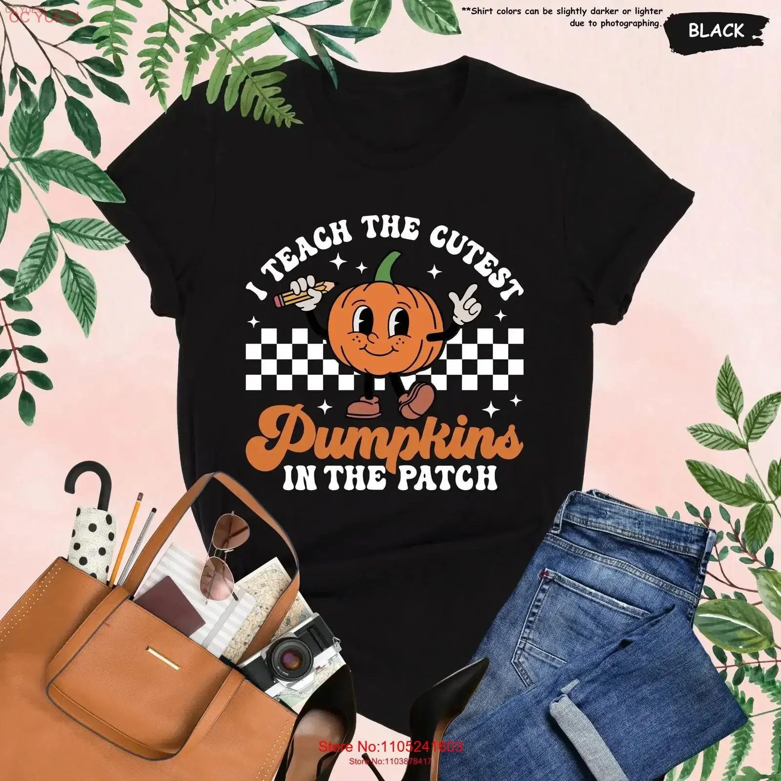 I Teach The Cutest Pumpkins In Patch T Shirt Pumkin Season Thanksgiving Teacher Autumn Cute Fall vintage Washed Comfortable