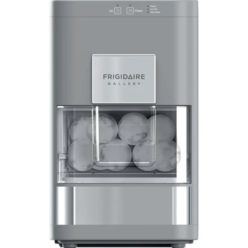 

Frigidaire, EFIC240 Настольный кустарный льдогенератор Sphere, прозрачное окно, льдогенератор для гурманов, емкость 84 сферы в день,