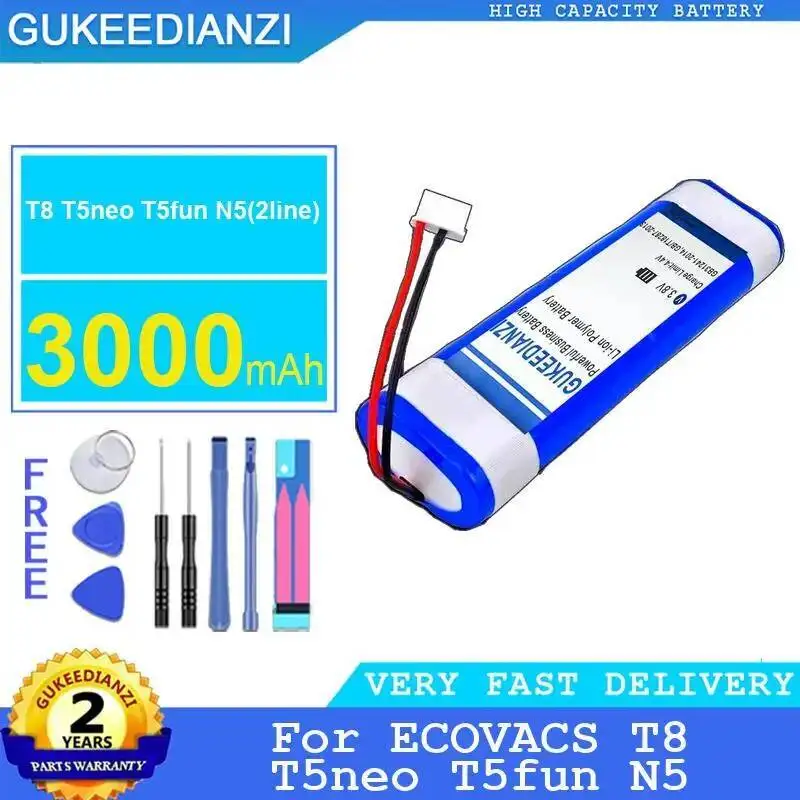 

Cleaning Robot Battery 3000Mah For Ecovacs T8 T5neo T5fun N5 2Line Reliable Replacement High Performance