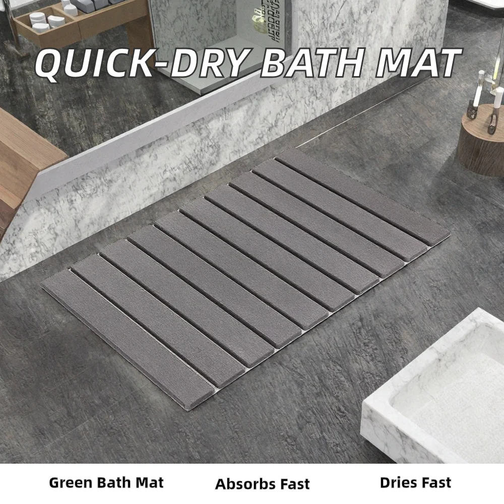 Modern solid color machine-made environmentally friendly bath mat super absorbent fast drying diatomaceous earth stone new