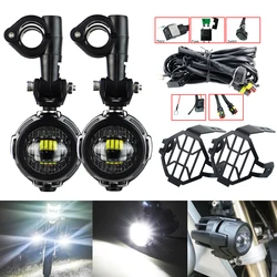 Motorcycle Auxiliary Headlights Fog Lights Spotlights accessories for R1200GS F800GS K1600 Universal Motorcycle 40W Fog Lamps