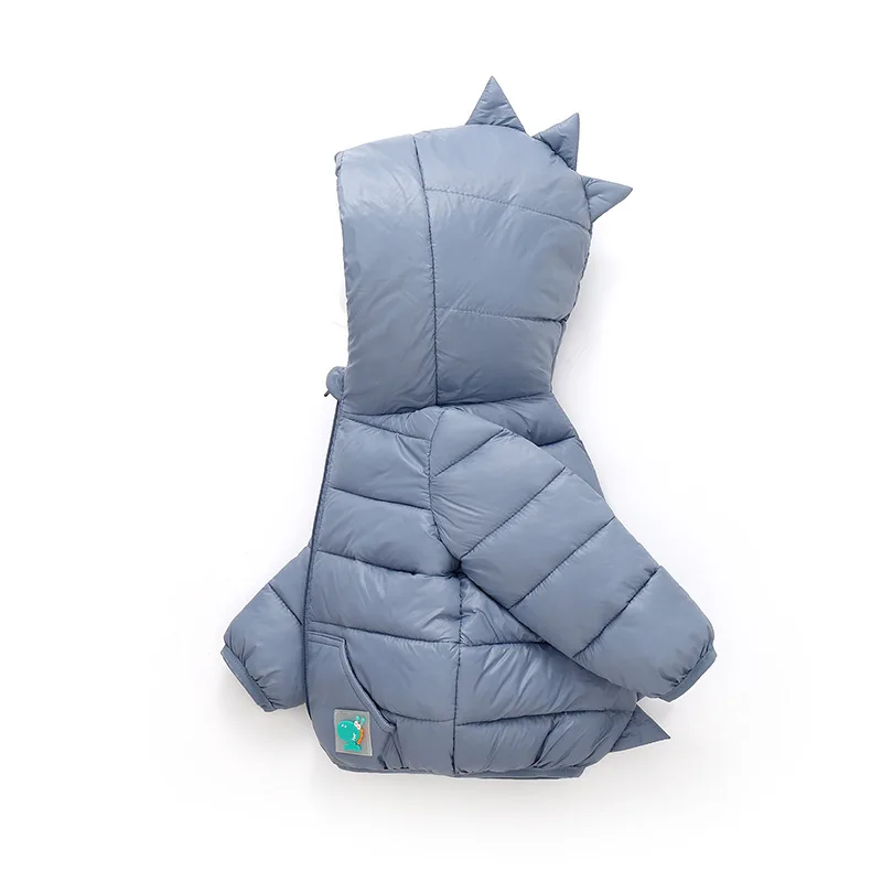 Baby Autumn Winter Toddler Coat Long Sleeve Baby Cotton Clothes Jacket Kids Cotton Clothes Pocket Jacket Dinosaur Down Jacket