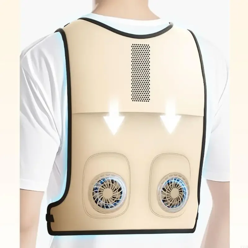 Thin Refrigerating Waistcoat USB Rechargeable Modifiable Belts for Adventurers Ventilated Net Fabric