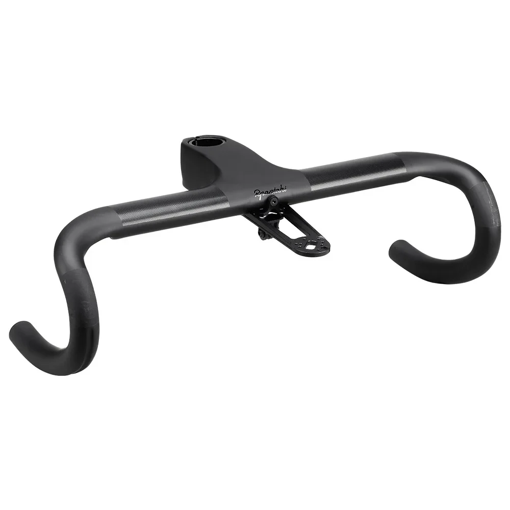 Road Full Carbon Handlebar -10° 28.6/31.8mm OD2 integrated Cockpit Bicycle Handlebar Racing Internal Cable Bent Drop Handlebars