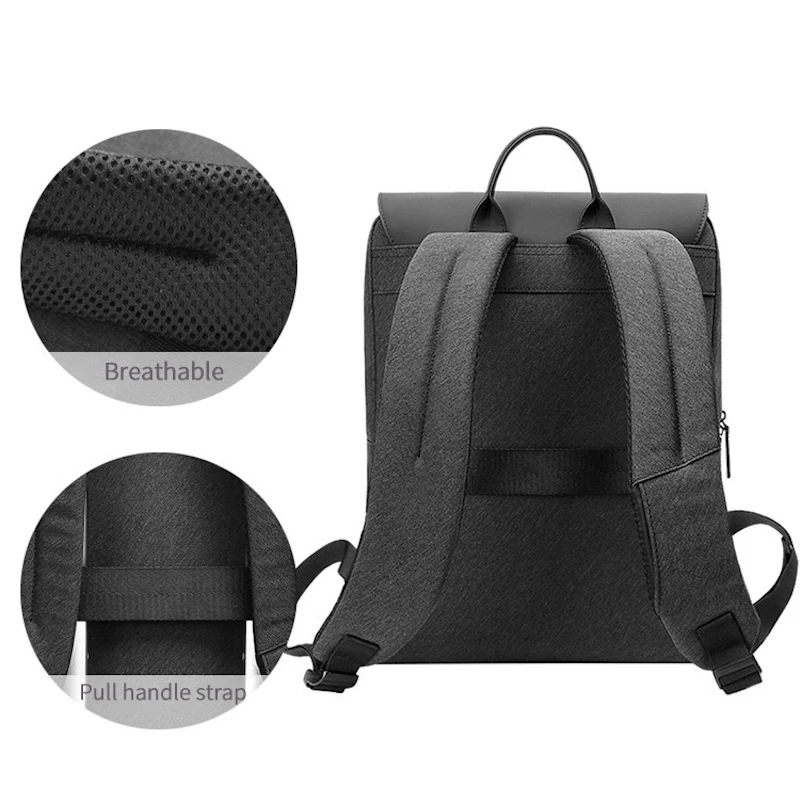 15-inch Computer Backpack Large Capacity Waterproof Storage Bag for Men Business Trip Casual Pack School Teenager