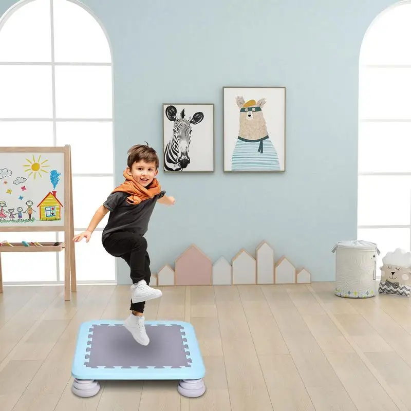 Trampolín para niños pequeños, rebote recreativo, juguete interior para Fitness, trampolín para patio trasero, cama que rebota estable, salto, entrenamiento sensorial para