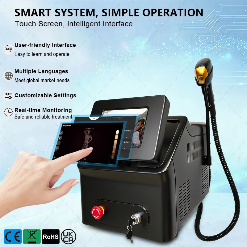 Soprano 2026 Best Hair Removal Laser Brand New Black Ice Platinum Cooling System 808nm Diode Laser Hair Removal Machine 4 Wavele