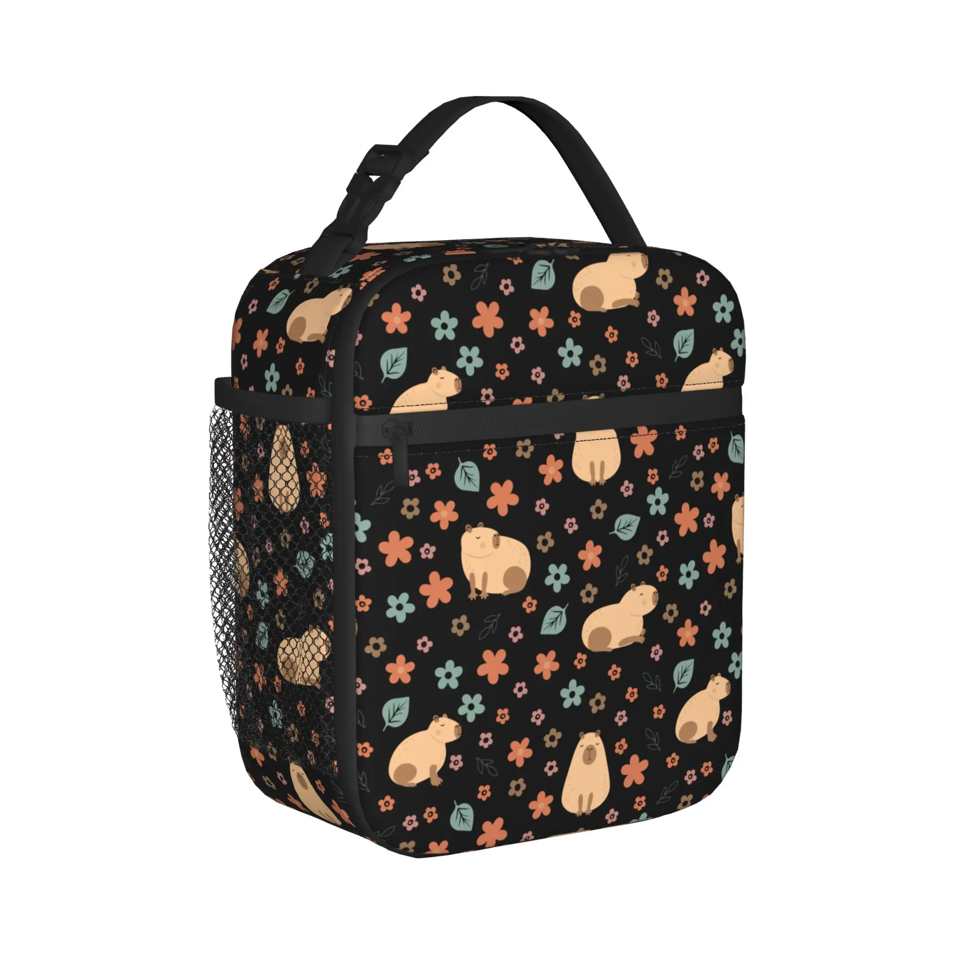 Capybara Cartoon Thermal Insulated Lunch Bag for Travel  Portable Food Bag Cooler Thermal Food Box