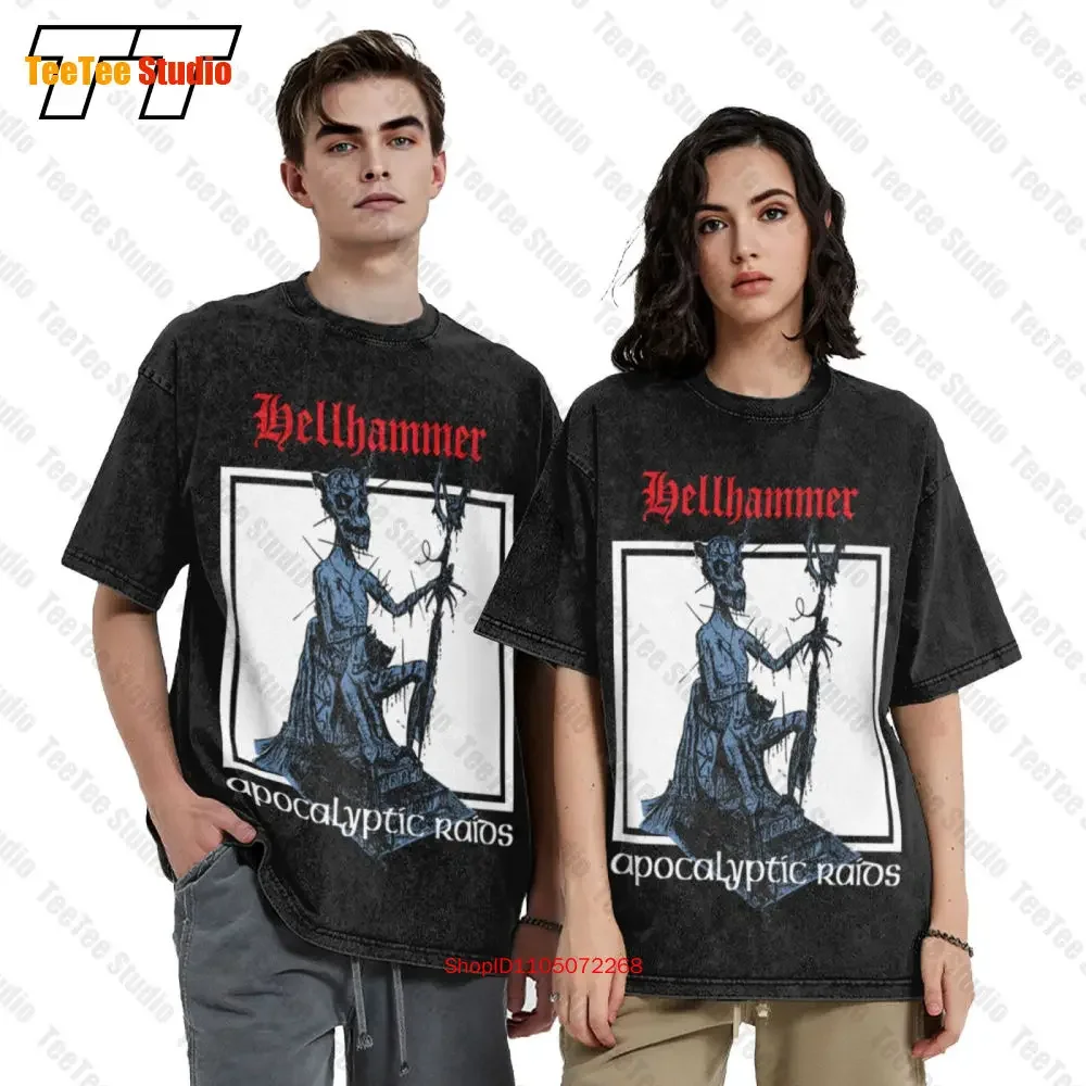 Hellhammer Apocalyptic Raids Large Size Vintage Oversized T-Shirt W9LZ