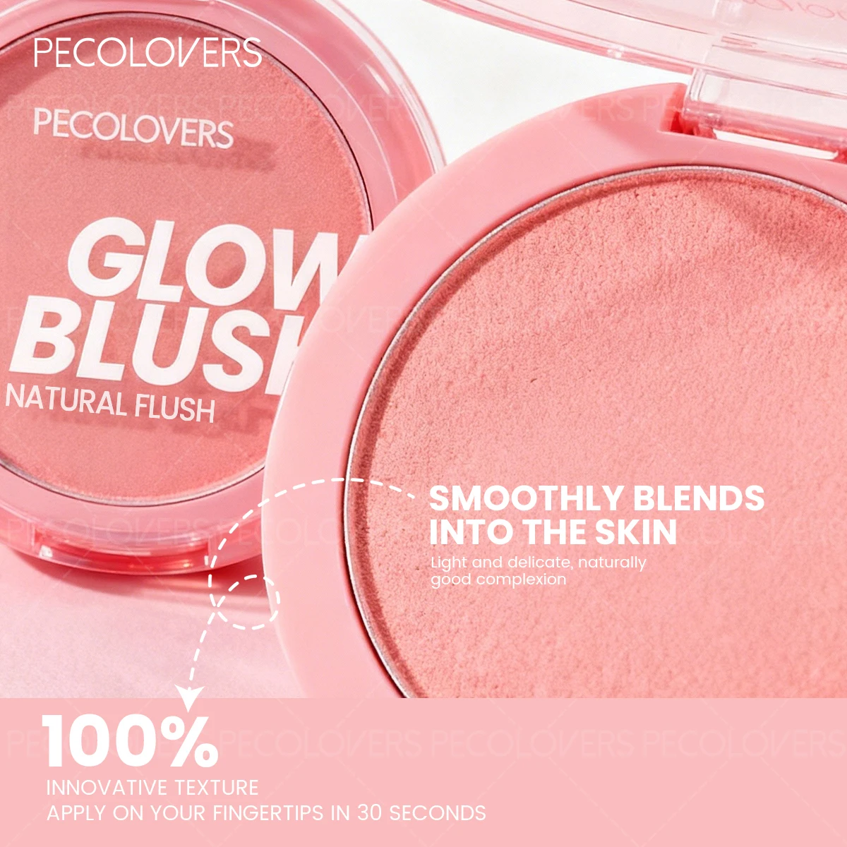 Blush viso multicolore, blush rosa marrone nude, carnagione naturale e bella, adatto a una varietà di look di trucco