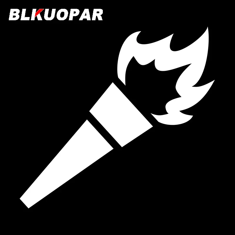 BLKUOPAR for Torch Car Stickers Sunscreen Occlusion Scratch Decals Graffiti Die Cut Windows Motorcycle Decor Car Styling