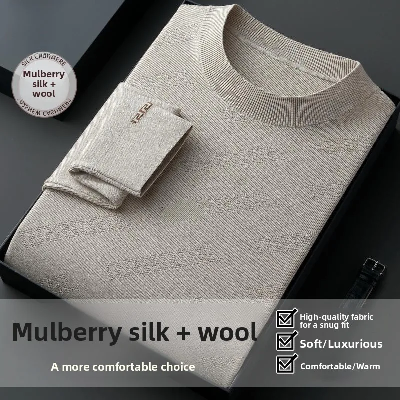 

Pierre Cardin Men's Camere Knitted Sweater f High Collar Woolen Base irt Autumn Winter Faion Luxury Soft Warm Top