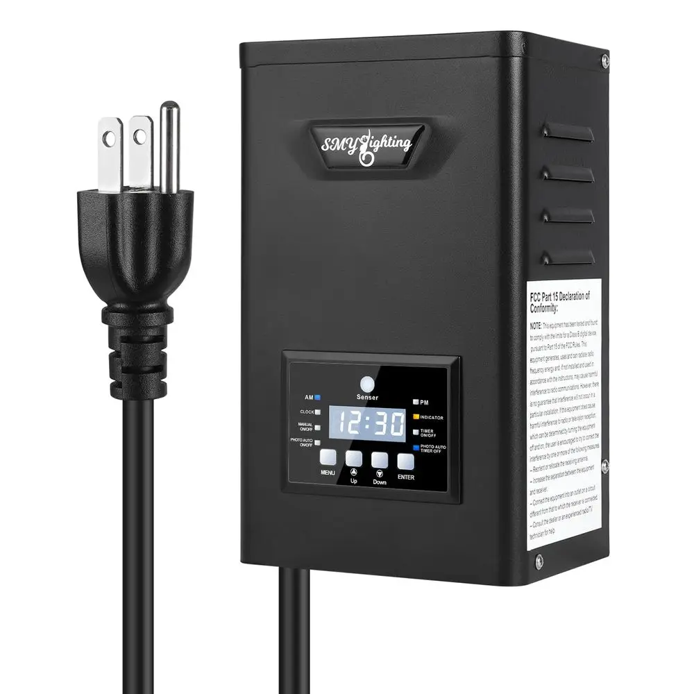 

Трансформатор Landse 400 Вт для наружного освещения с датчиком фотоклетки и таймером, 120 В переменного тока в 12/14 В переменного тока, всепогодный