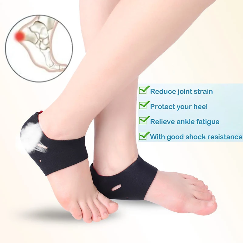 Pexmen 2Pcs/Pair Heel Cushions Cups for Achilles Bursitis Cracked Spur Foot Plantar Fasciitis Pain Relief Heel Protector Pads