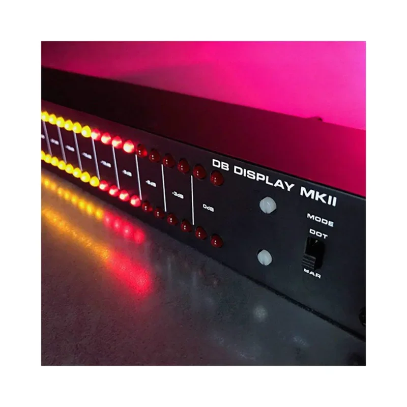 

Nvarcher DB100 Professional Stage Home Amplifier Speaker Dual 40 Spectrum Audio LED Stereo Level Indicator -57dB-0dB