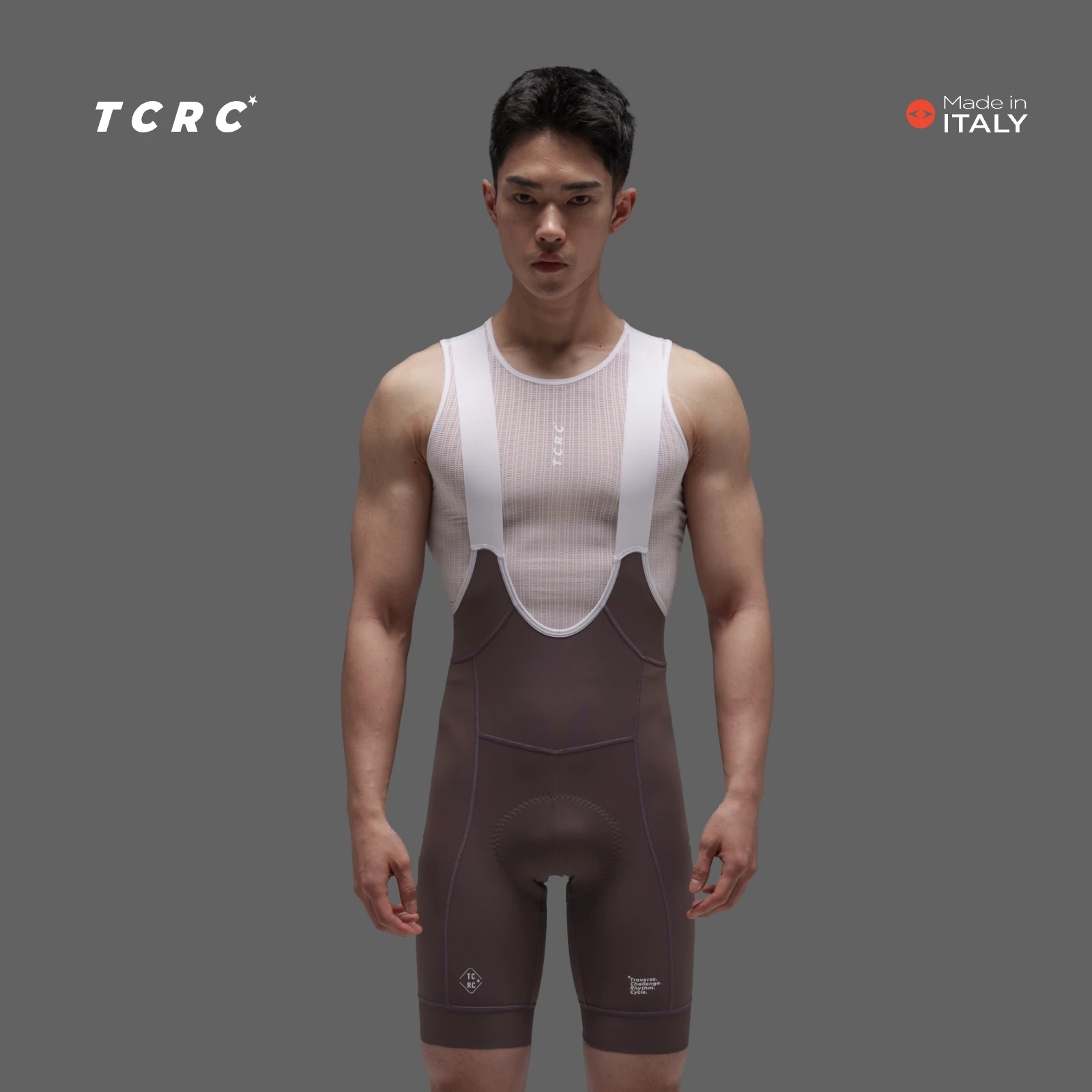 

TCRC Italy Elastic Interface Padded Cycling Bibs Men's Bicycle Shorts 7 Hours Riding Short Bibs High Elastic Tight MTB Clothing