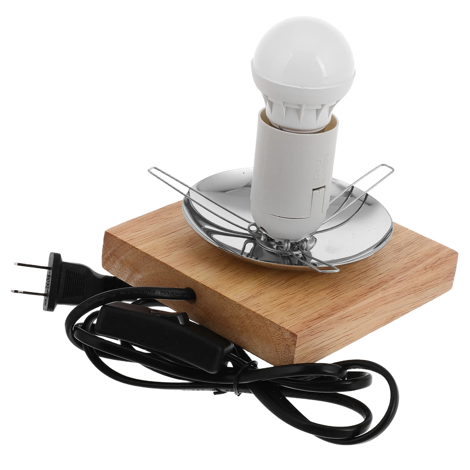 قاعدة مصابيح خشبية E27 مقبس برغي تصميم فريد من نوعه ثلاثي الشق بناء مستقر لتقوم بها بنفسك مصباح طاولة ملحقات الإضاءة الداخلية #3