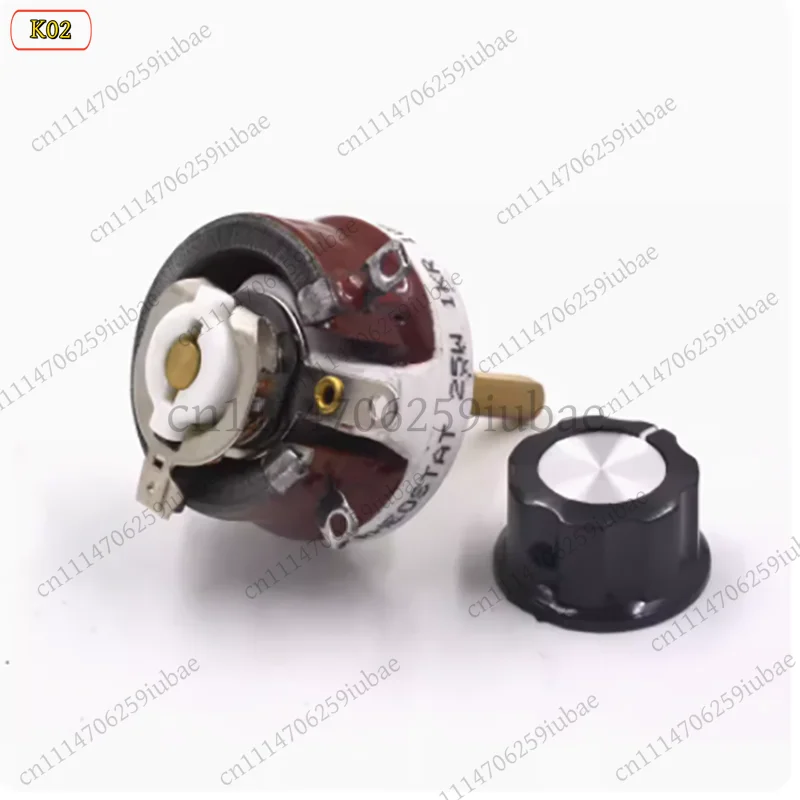 BC1 High Power Ceramic Disc Variable Resistor 25W/50W, Wirewound Rotary Rheostat