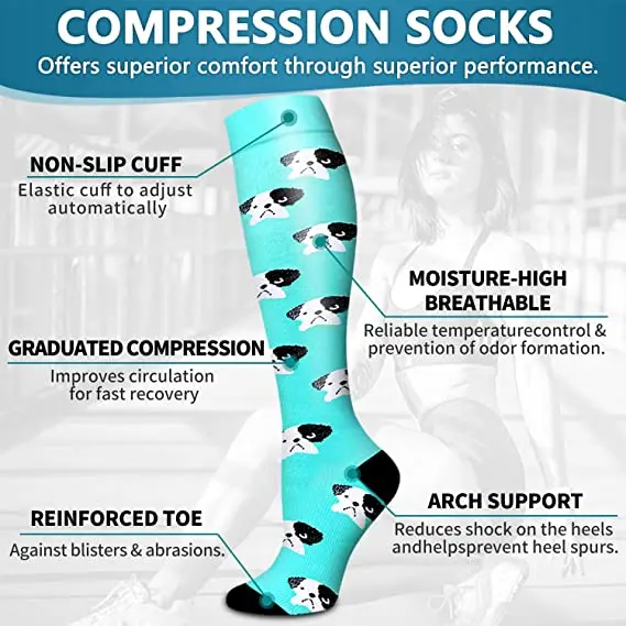 58 Styles Unisex Compression Stockings 20-30mmhg Blood Circulation Varicose Veins Socks Edema Diabetes Running Compression Socks