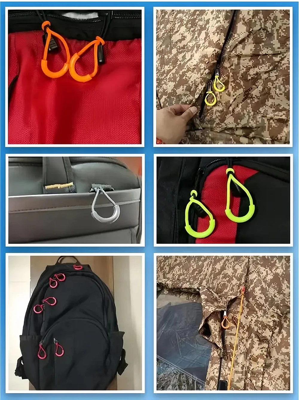 10-100 Stück RoYishi Kunststoff-Reißverschlusszieher Kordel-Reißverschlussclip Ersatzenden Verschluss für Kleidung Rucksack Gepäck Zubehör – Detail 7