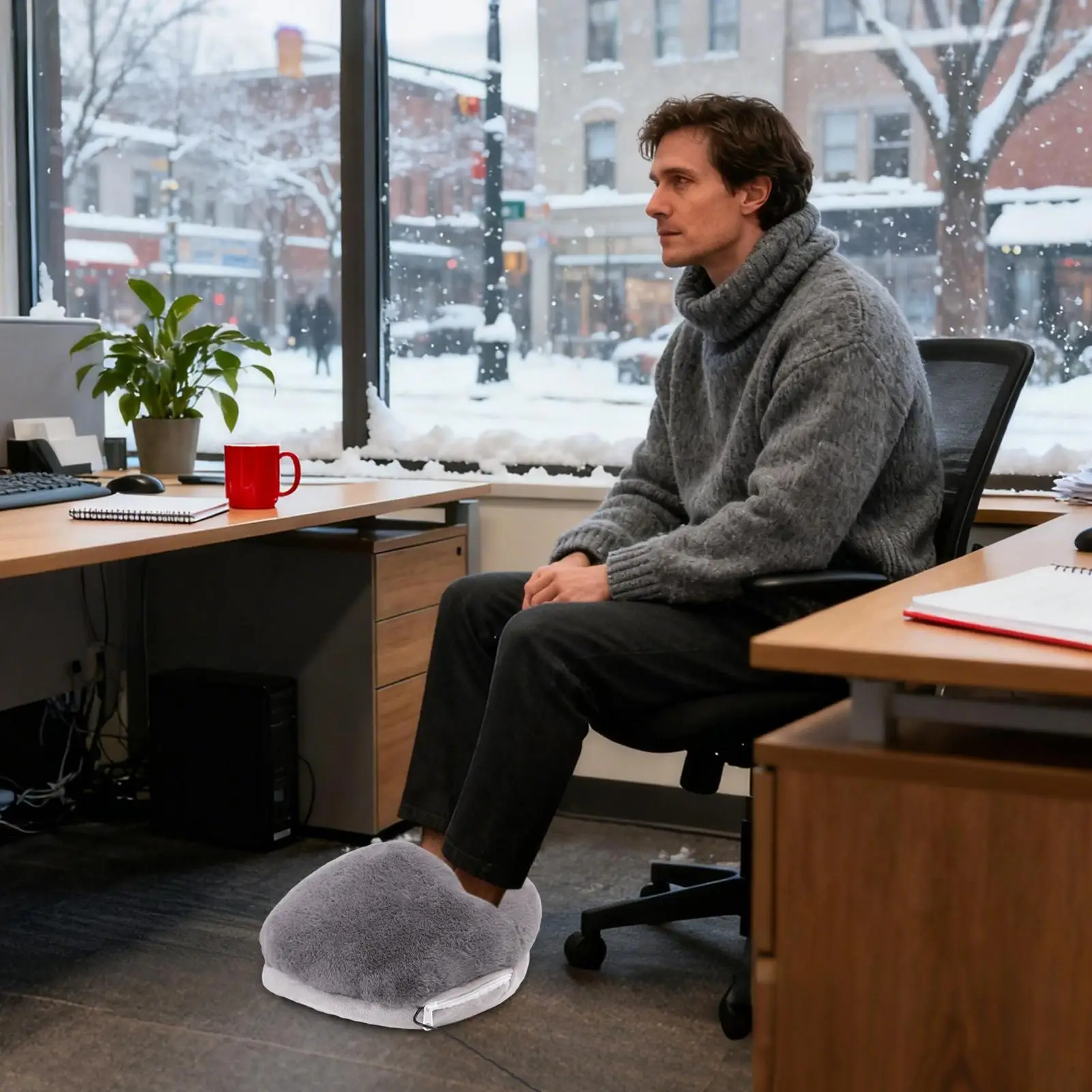 Foot Warmer Thermal Slippers Design Pad Long Lasting Safe Usb Electric Heated Foot Warmer For Adults Cold Winter Home Work