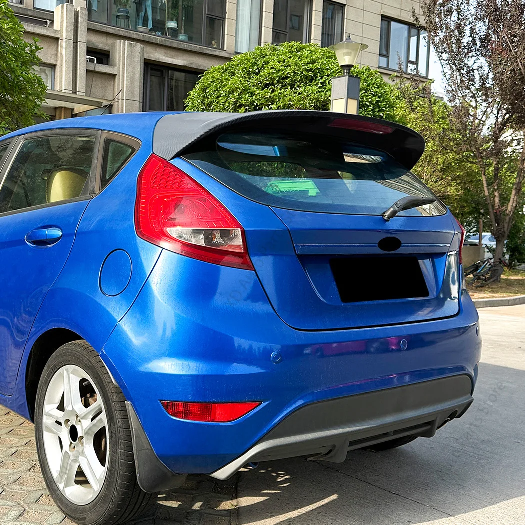 Car Rear Trunk Spoiler For Ford Fiesta MK6 MK7 2008-2017 Standard Upgrade ST Style Body Kits Tail Wings Auto Accessories Tuning view 4